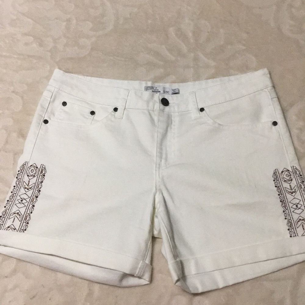 White Jean shorts
